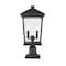 Z-Lite Beacon 2 Light Outdoor Pier Mounted Fixture, Black & Clear Beveled 568PHBR-533PM-BK - alternate 1